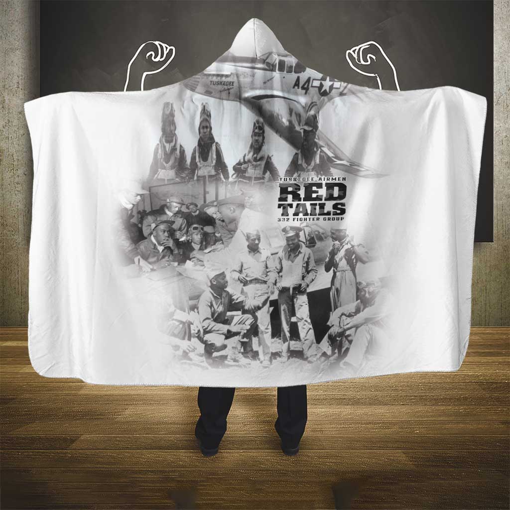Tuskegee Airmen 332nd Fighter Group Hooded Blanket The First to Fly with Honor - Wonder Print Shop
