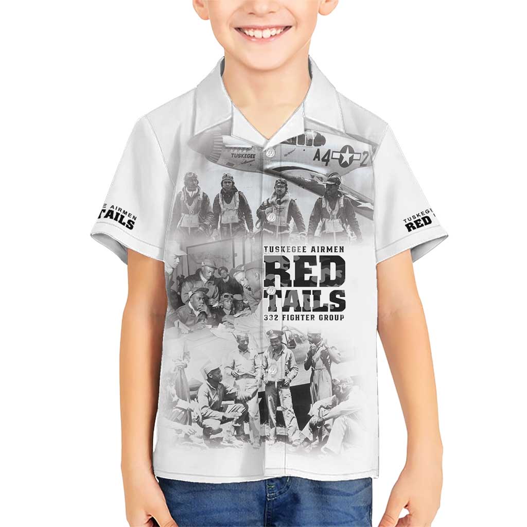 Tuskegee Airmen 332nd Fighter Group Kid Hawaiian Shirt The First to Fly with Honor - Wonder Print Shop