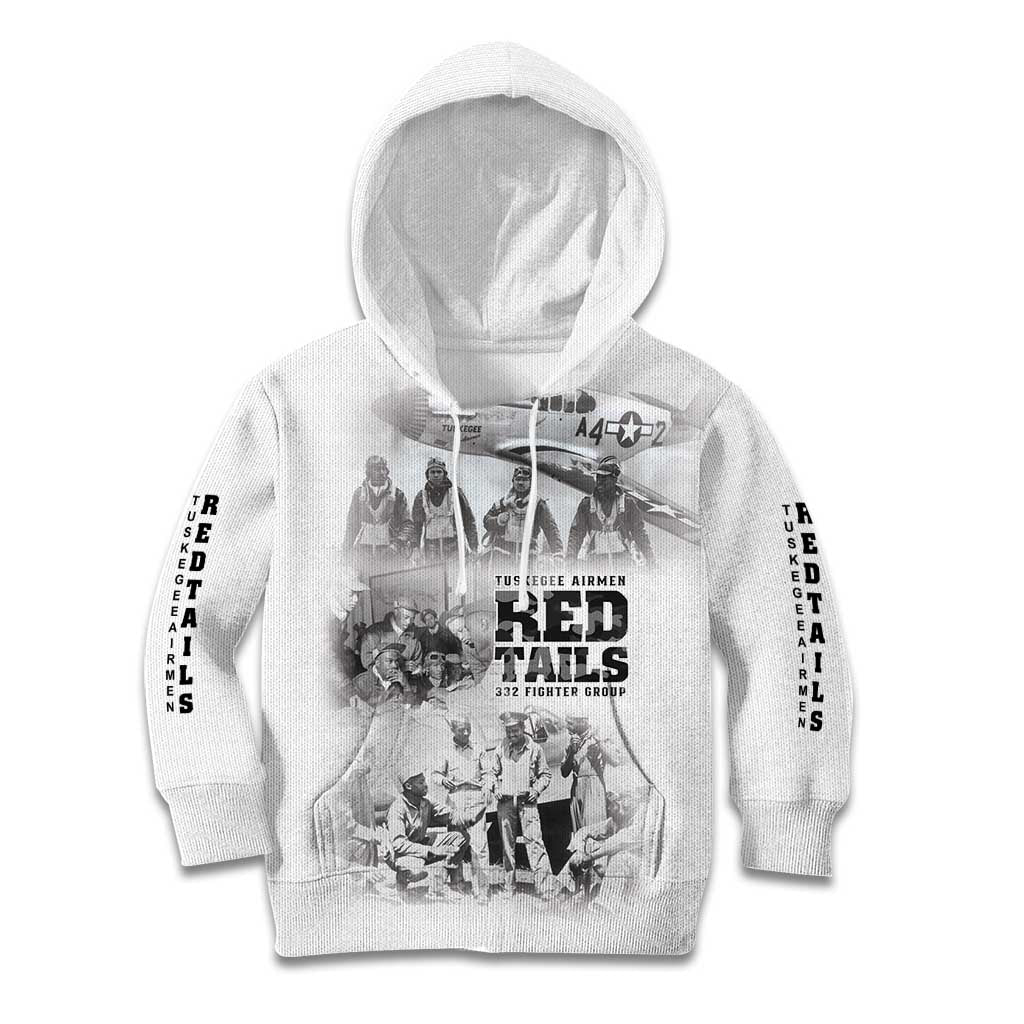 Tuskegee Airmen 332nd Fighter Group Kid Hoodie The First to Fly with Honor - Wonder Print Shop