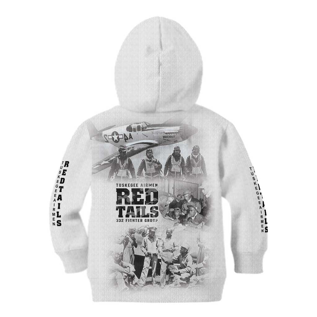 Tuskegee Airmen 332nd Fighter Group Kid Hoodie The First to Fly with Honor - Wonder Print Shop