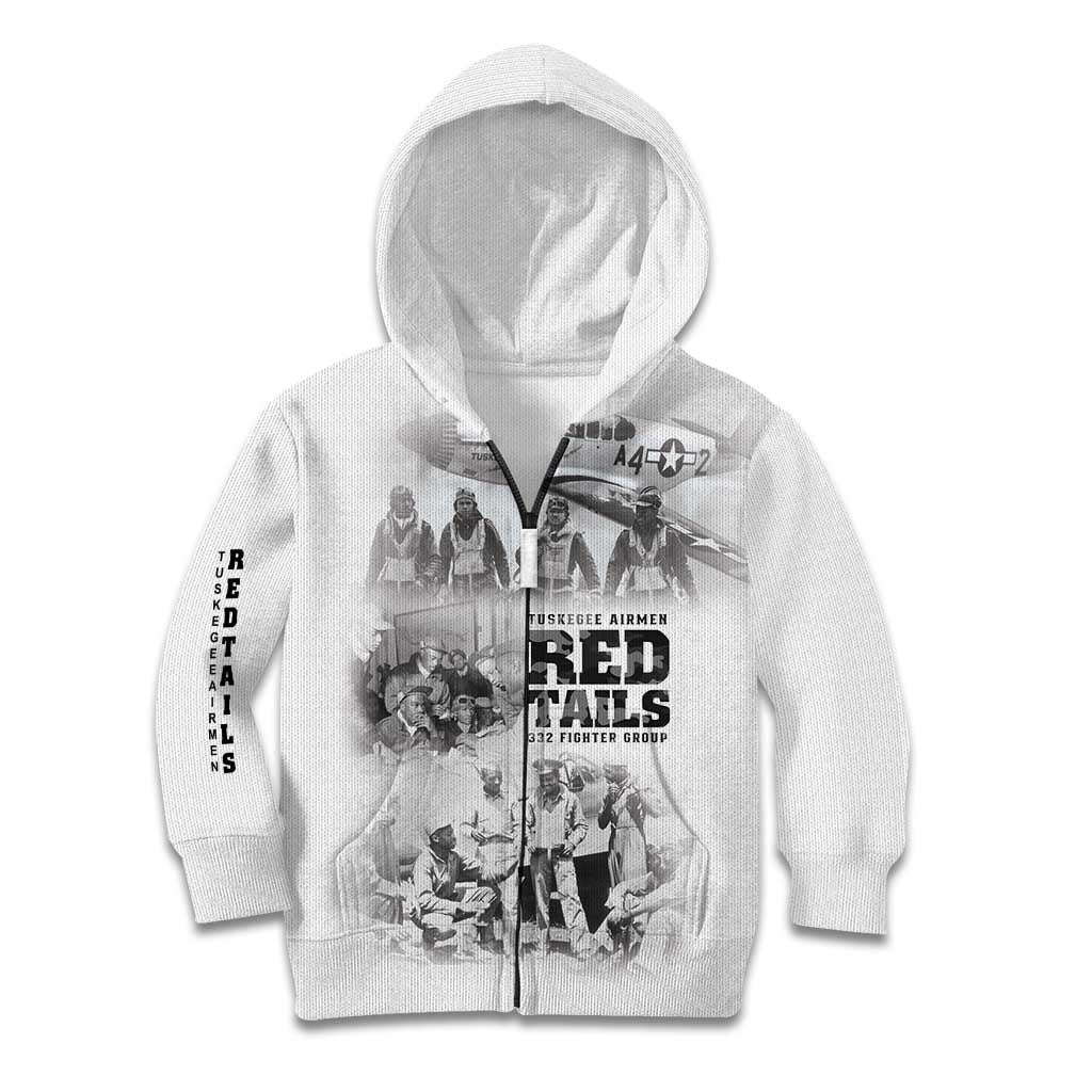 Tuskegee Airmen 332nd Fighter Group Kid Hoodie The First to Fly with Honor - Wonder Print Shop