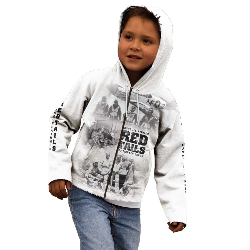 Tuskegee Airmen 332nd Fighter Group Kid Hoodie The First to Fly with Honor - Wonder Print Shop