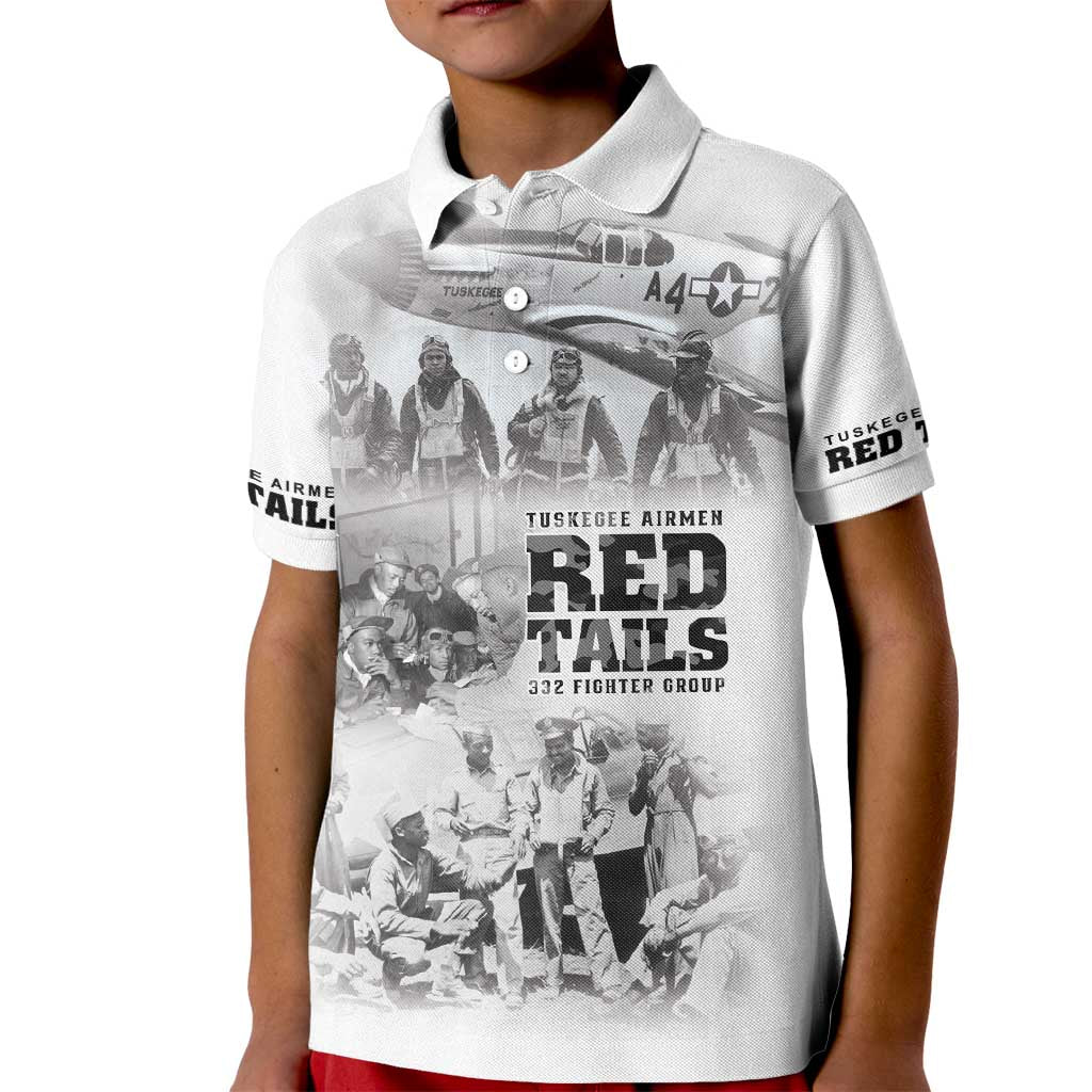 Tuskegee Airmen 332nd Fighter Group Kid Polo Shirt The First to Fly with Honor - Wonder Print Shop
