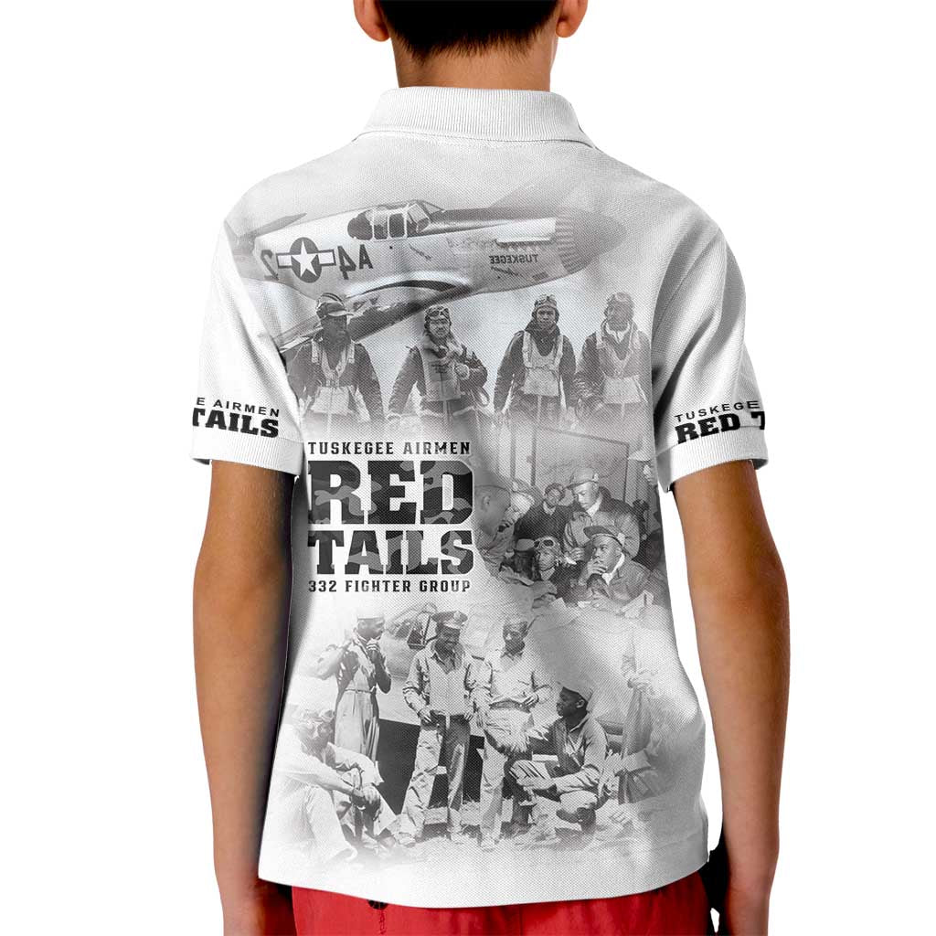 Tuskegee Airmen 332nd Fighter Group Kid Polo Shirt The First to Fly with Honor - Wonder Print Shop