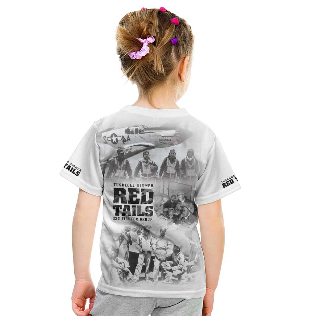 Tuskegee Airmen 332nd Fighter Group Kid T Shirt The First to Fly with Honor - Wonder Print Shop