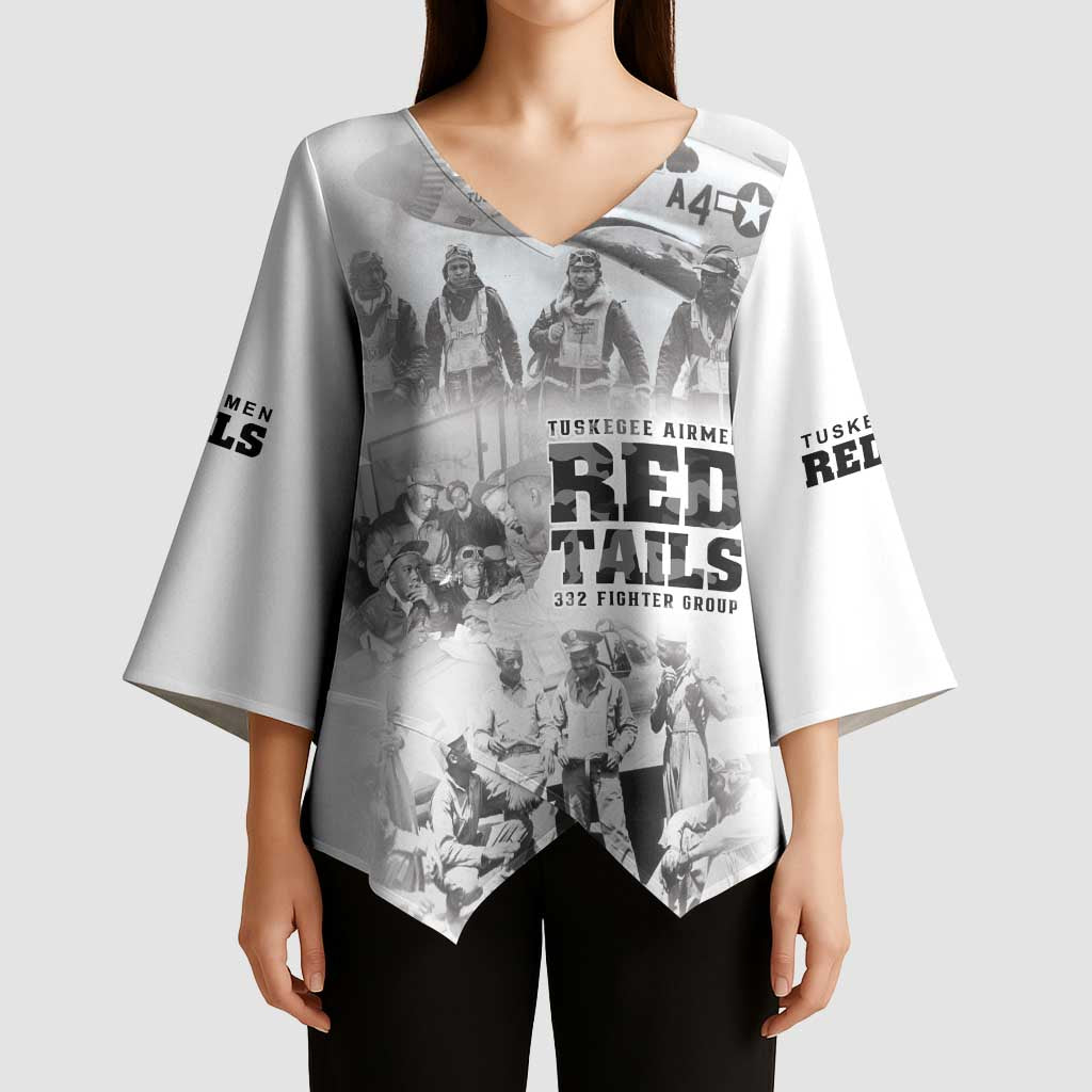 Tuskegee Airmen 332nd Fighter Group Kimono Sleeve Blouse The First to Fly with Honor - Wonder Print Shop