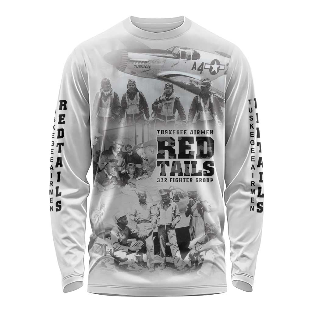Tuskegee Airmen 332nd Fighter Group Long Sleeve Shirt The First to Fly with Honor - Wonder Print Shop