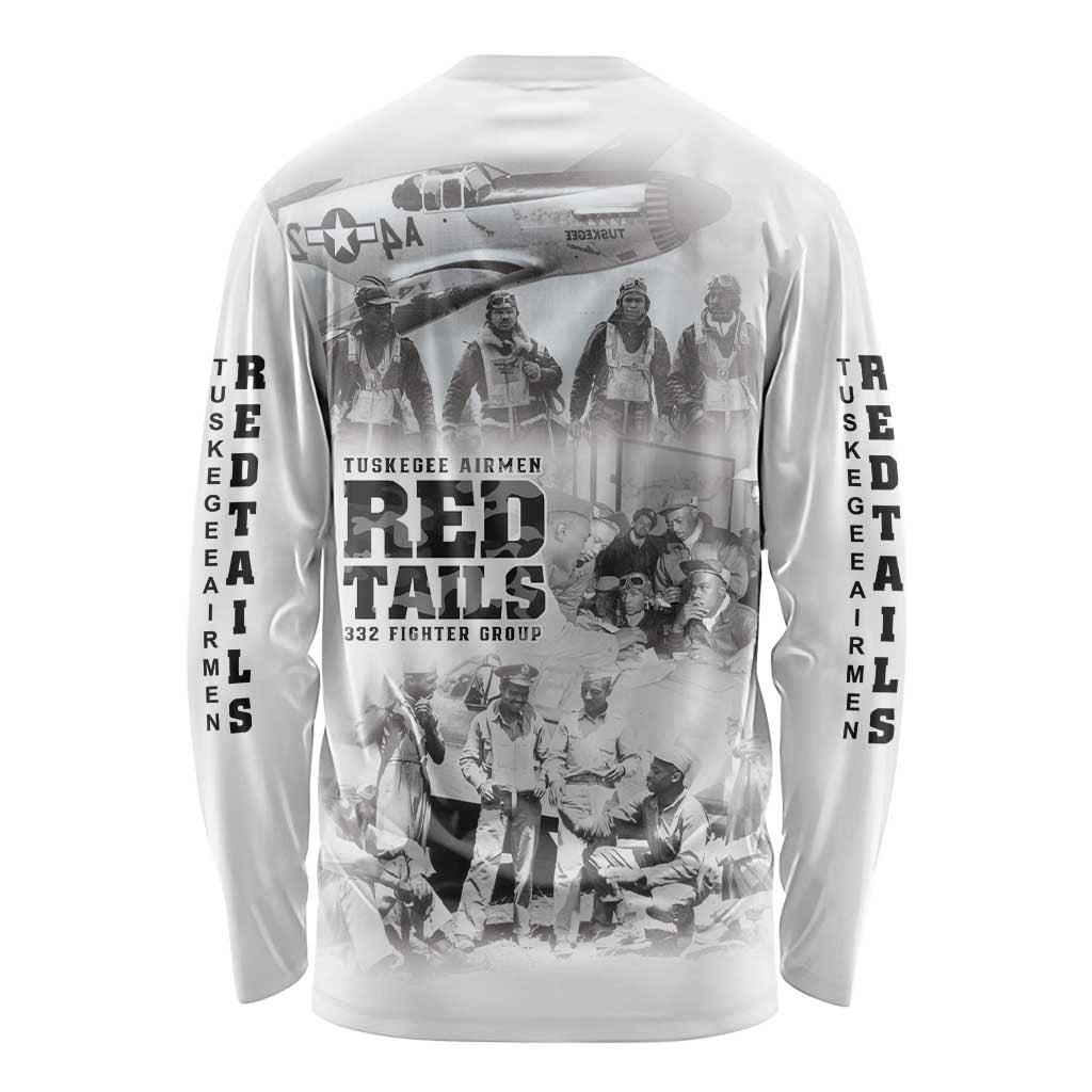 Tuskegee Airmen 332nd Fighter Group Long Sleeve Shirt The First to Fly with Honor - Wonder Print Shop