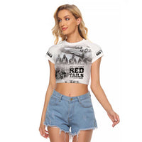 Tuskegee Airmen 332nd Fighter Group Raglan Cropped T Shirt The First to Fly with Honor - Wonder Print Shop