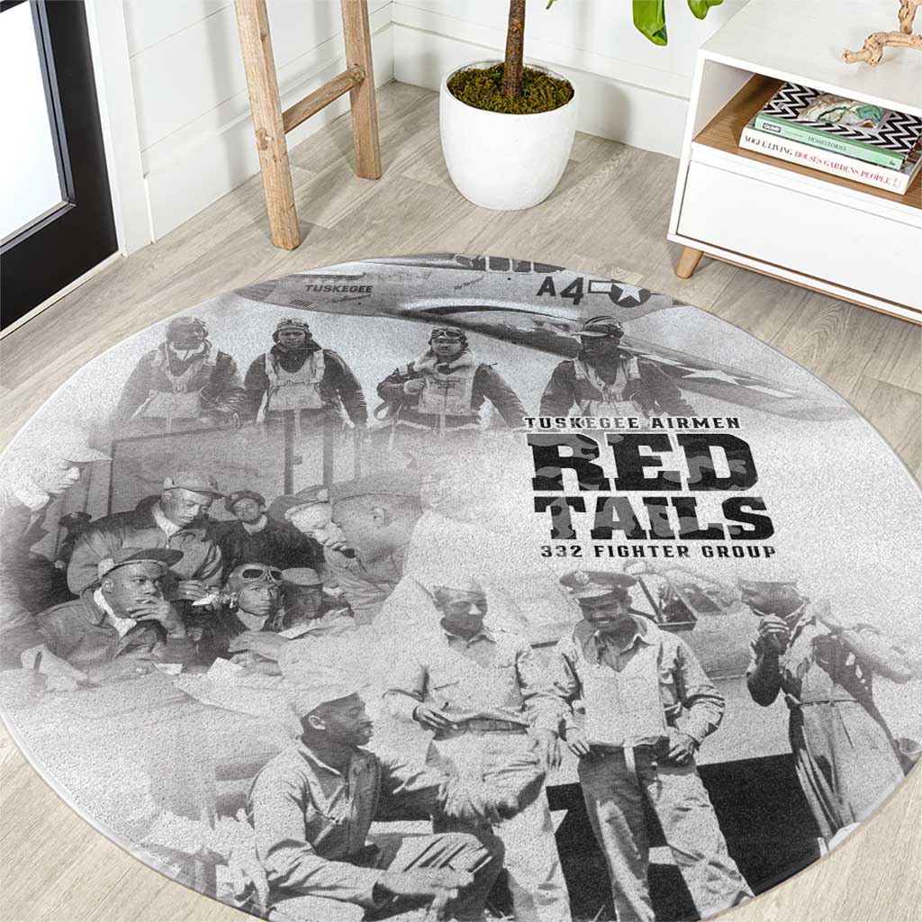 Tuskegee Airmen 332nd Fighter Group Round Carpet The First to Fly with Honor - Wonder Print Shop