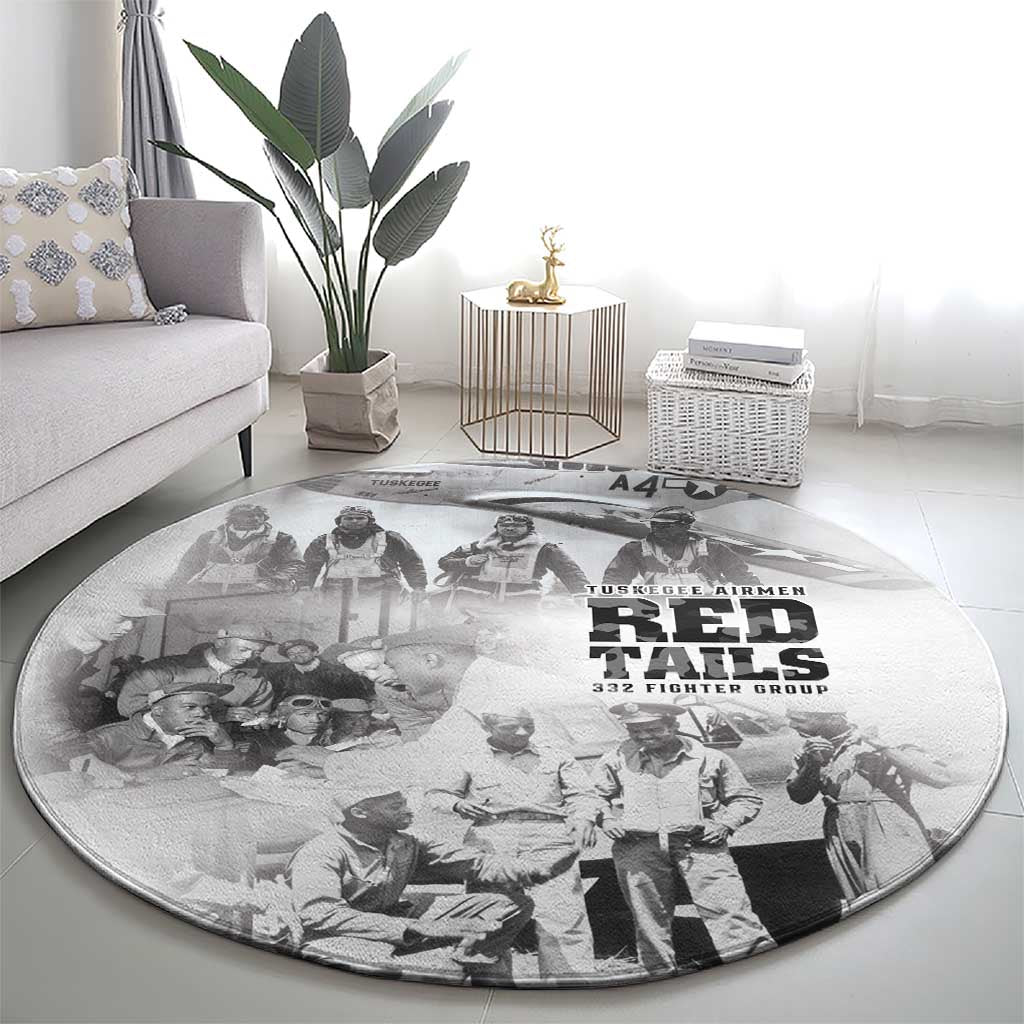 Tuskegee Airmen 332nd Fighter Group Round Carpet The First to Fly with Honor - Wonder Print Shop