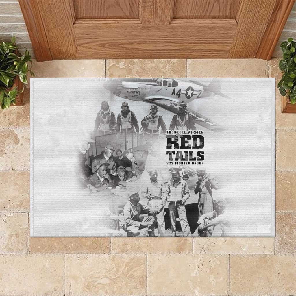 Tuskegee Airmen 332nd Fighter Group Rubber Doormat The First to Fly with Honor - Wonder Print Shop