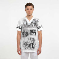 Tuskegee Airmen 332nd Fighter Group Scrub Top The First to Fly with Honor - Wonder Print Shop