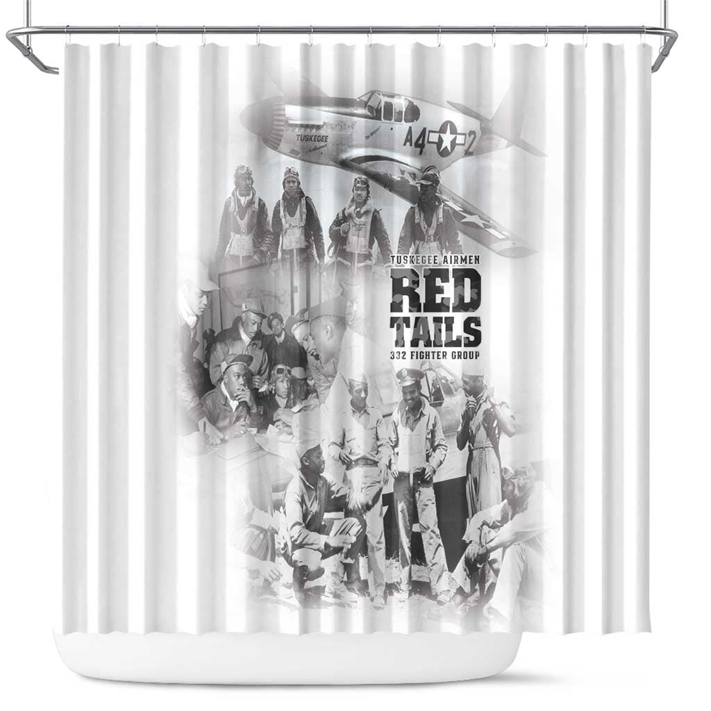 Tuskegee Airmen 332nd Fighter Group Shower Curtain The First to Fly with Honor - Wonder Print Shop