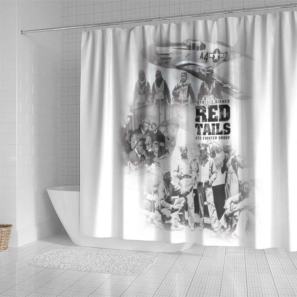 Tuskegee Airmen 332nd Fighter Group Shower Curtain The First to Fly with Honor - Wonder Print Shop
