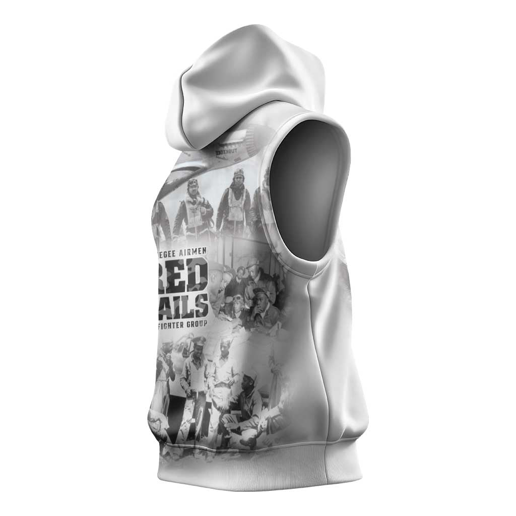 Tuskegee Airmen 332nd Fighter Group Sleeveless Hoodie The First to Fly with Honor - Wonder Print Shop