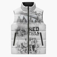 Tuskegee Airmen 332nd Fighter Group Sleeveless Puffer Jacket The First to Fly with Honor - Wonder Print Shop