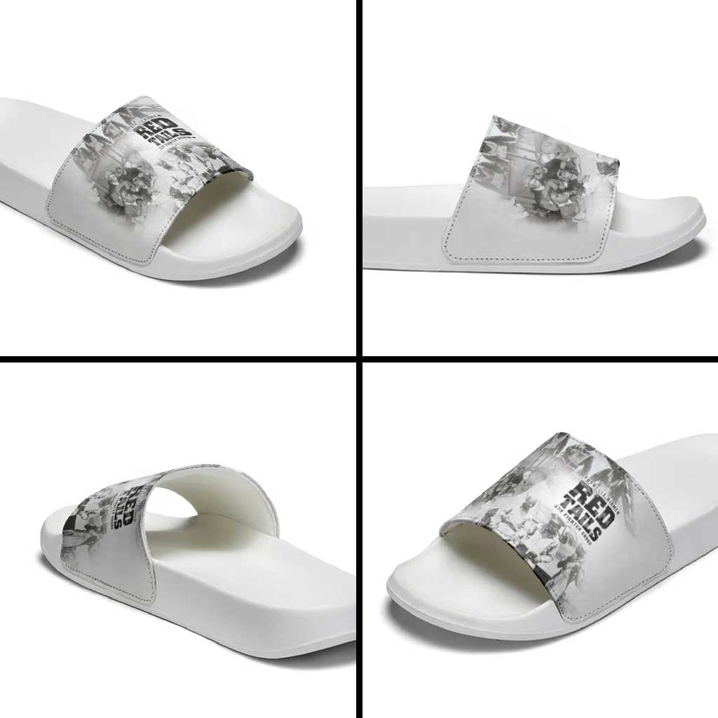 Tuskegee Airmen 332nd Fighter Group Slide Sandals The First to Fly with Honor - undefined