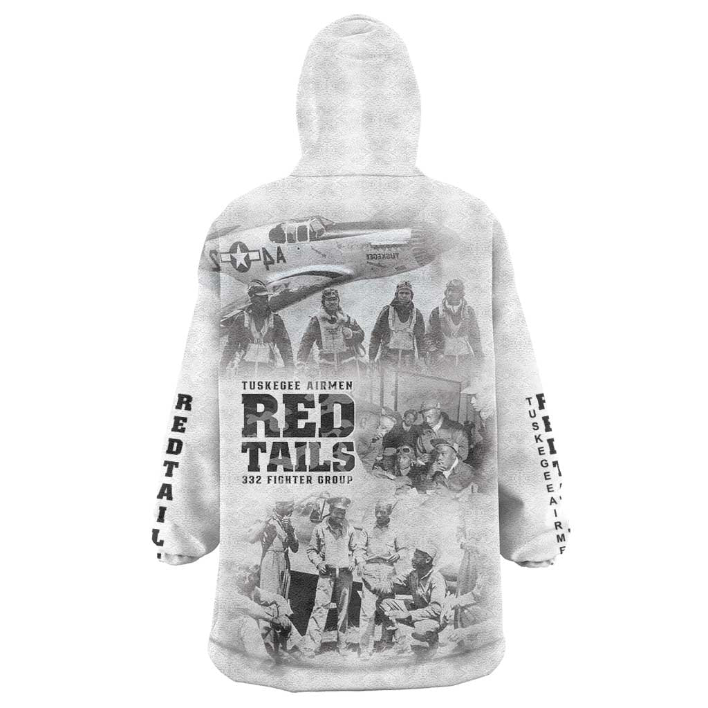 Tuskegee Airmen 332nd Fighter Group Wearable Blanket Hoodie The First to Fly with Honor - Wonder Print Shop