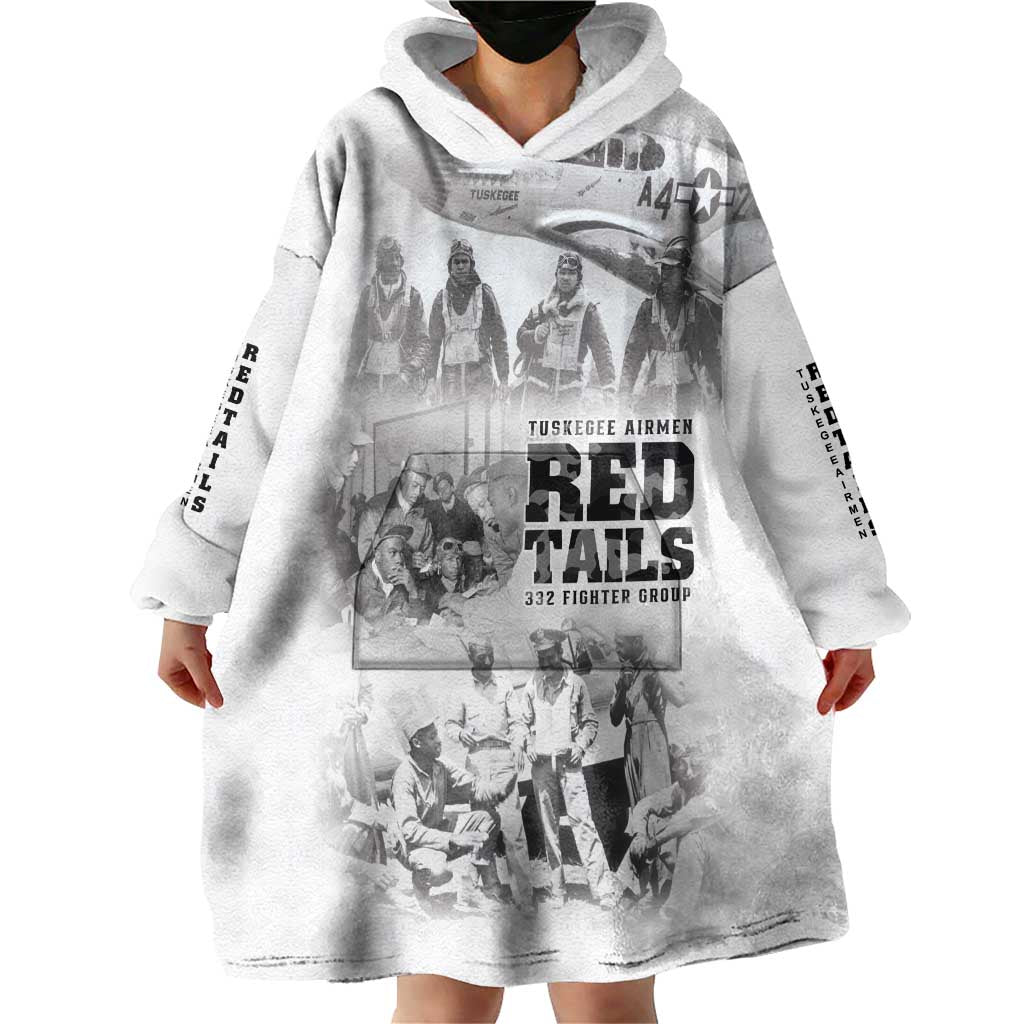 Tuskegee Airmen 332nd Fighter Group Wearable Blanket Hoodie The First to Fly with Honor - Wonder Print Shop