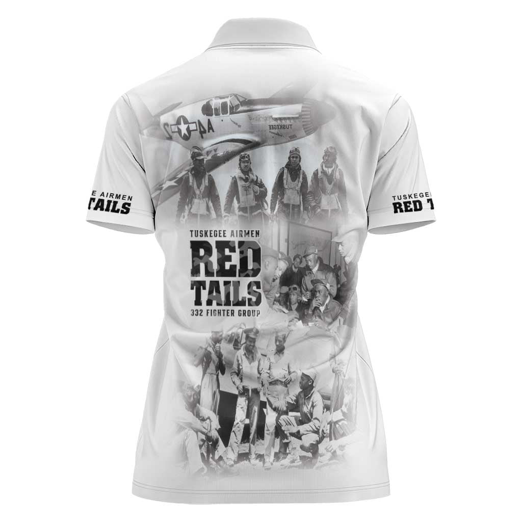 Tuskegee Airmen 332nd Fighter Group Women Polo Shirt The First to Fly with Honor - Wonder Print Shop