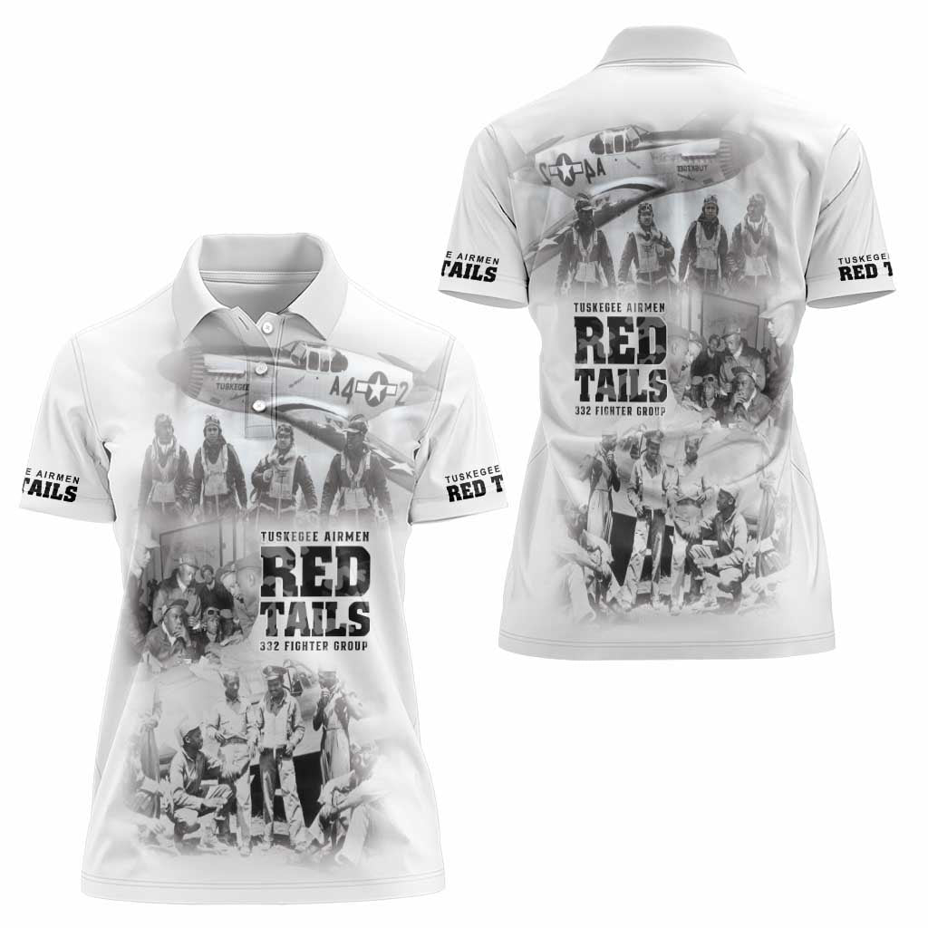 Tuskegee Airmen 332nd Fighter Group Women Polo Shirt The First to Fly with Honor - Wonder Print Shop