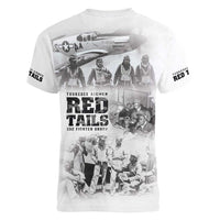 Tuskegee Airmen 332nd Fighter Group Women V-Neck T-Shirt The First to Fly with Honor - Wonder Print Shop