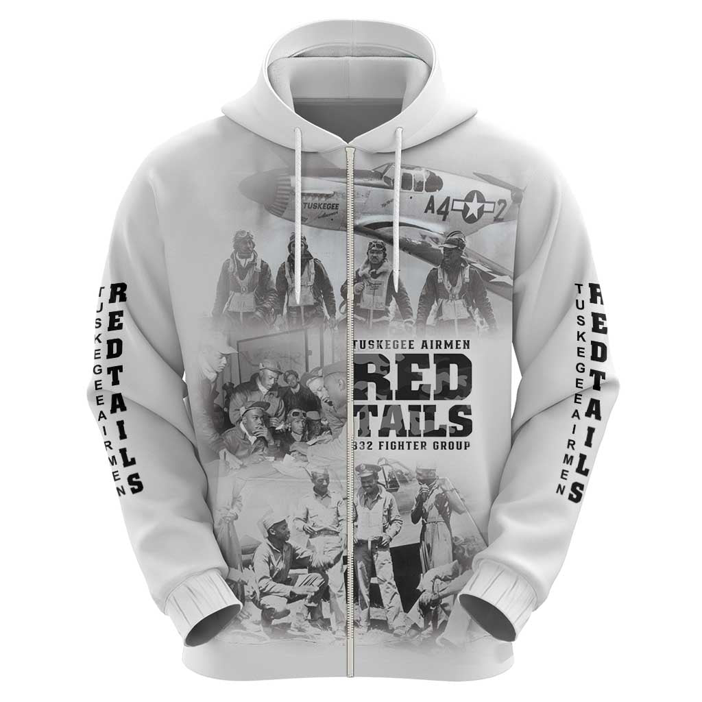 Tuskegee Airmen 332nd Fighter Group Zip Hoodie The First to Fly with Honor - Wonder Print Shop