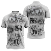 Tuskegee Airmen 332nd Fighter Group Zipper Polo Shirt The First to Fly with Honor - Wonder Print Shop