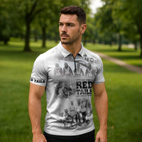 Tuskegee Airmen 332nd Fighter Group Zipper Polo Shirt The First to Fly with Honor - Wonder Print Shop