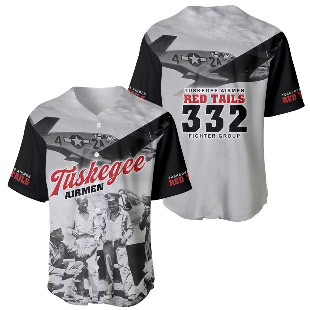 Tuskegee Airmen 332nd Fighter Group Baseball Jersey Vintage-style War - Wonder Print Shop