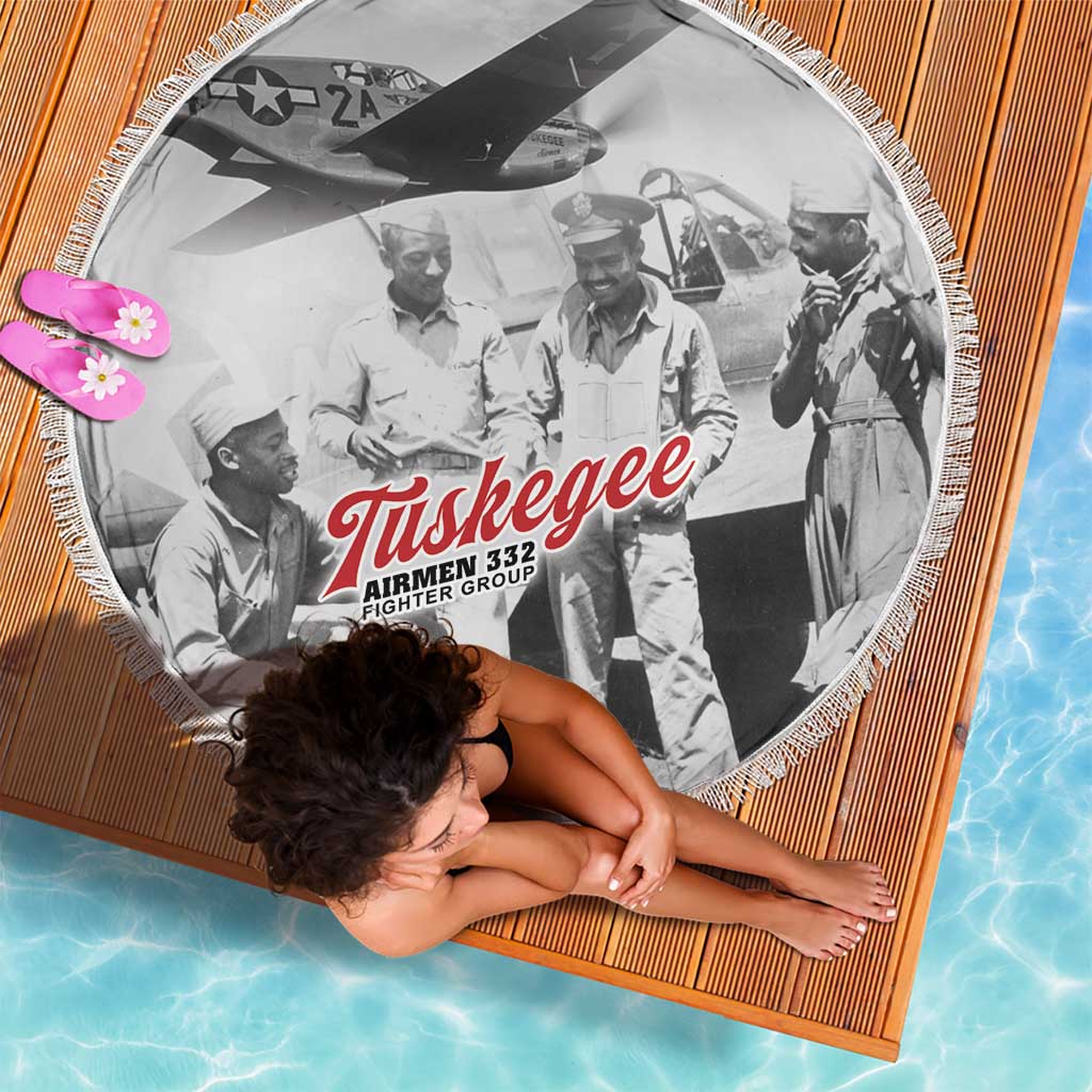 Tuskegee Airmen 332nd Fighter Group Beach Blanket Vintage-style War - Wonder Print Shop