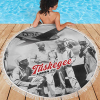 Tuskegee Airmen 332nd Fighter Group Beach Blanket Vintage-style War - Wonder Print Shop