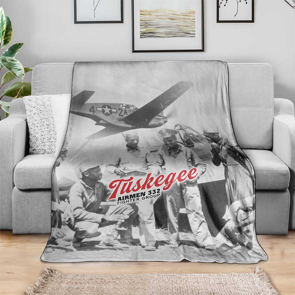 Tuskegee Airmen 332nd Fighter Group Blanket Vintage-style War - Wonder Print Shop