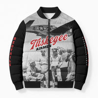 Tuskegee Airmen 332nd Fighter Group Bomber Puffer Jacket Vintage-style War - Wonder Print Shop