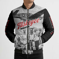 Tuskegee Airmen 332nd Fighter Group Bomber Puffer Jacket Vintage-style War - Wonder Print Shop