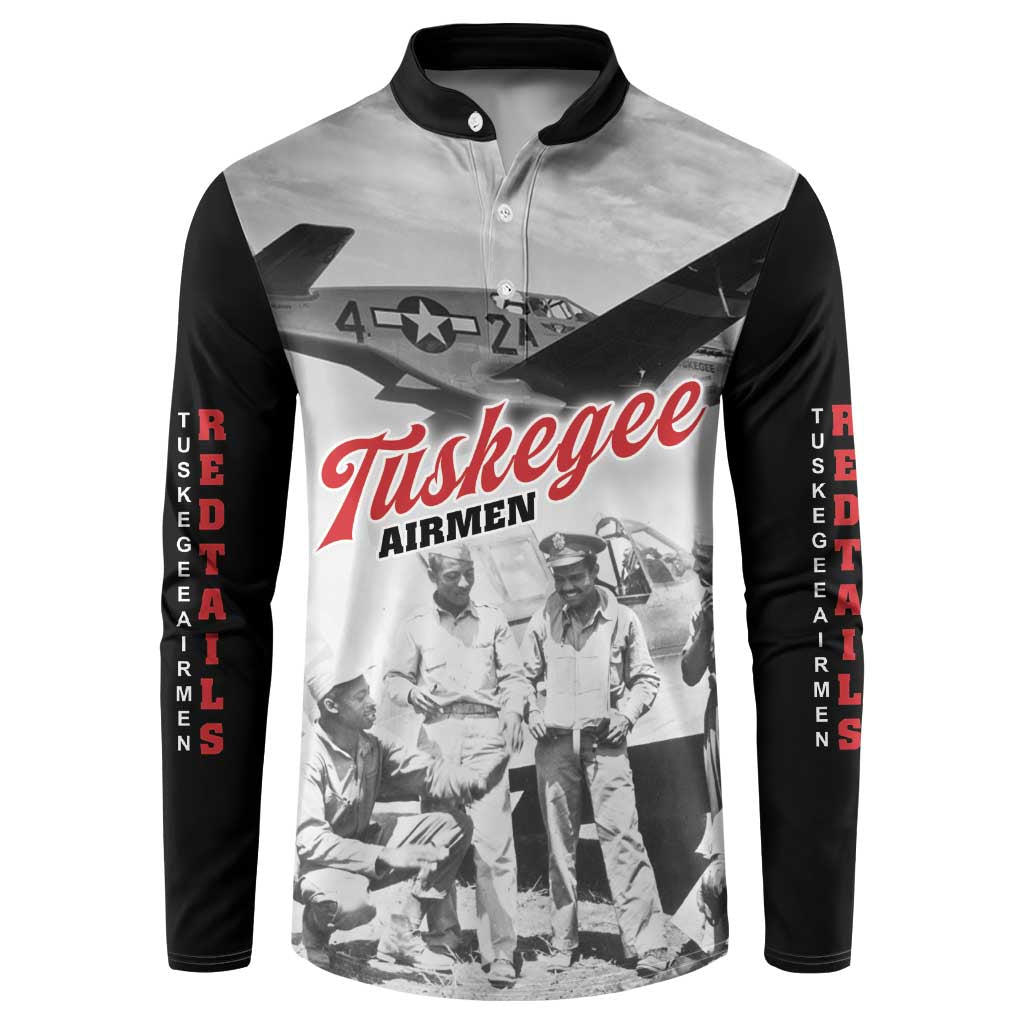Tuskegee Airmen 332nd Fighter Group Button Sweatshirt Vintage-style War - Wonder Print Shop