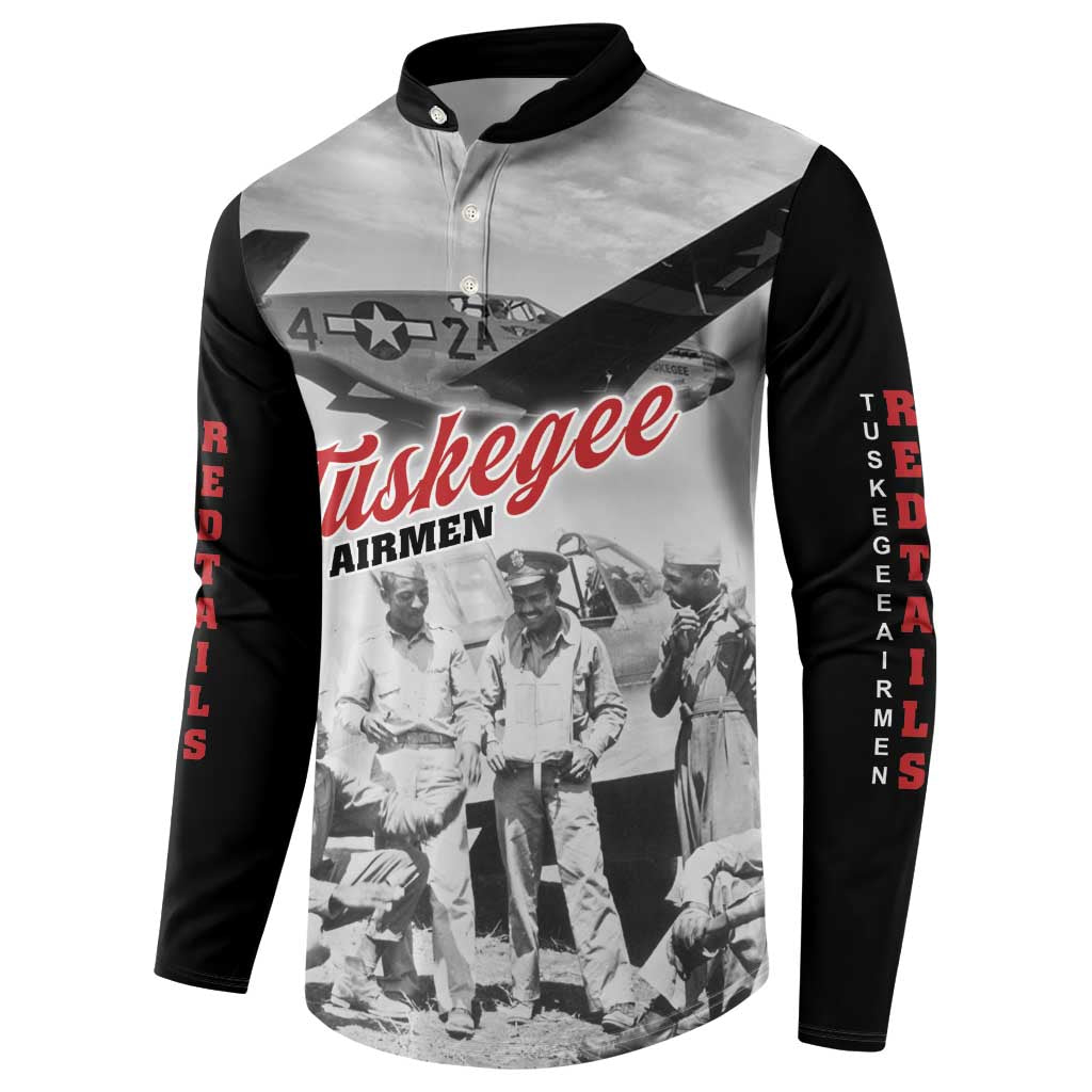 Tuskegee Airmen 332nd Fighter Group Button Sweatshirt Vintage-style War - Wonder Print Shop