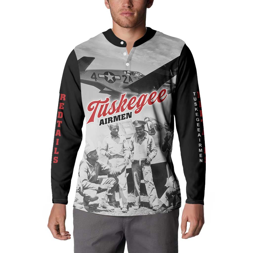 Tuskegee Airmen 332nd Fighter Group Button Sweatshirt Vintage-style War - Wonder Print Shop