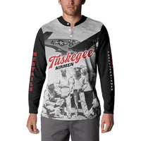 Tuskegee Airmen 332nd Fighter Group Button Sweatshirt Vintage-style War - Wonder Print Shop
