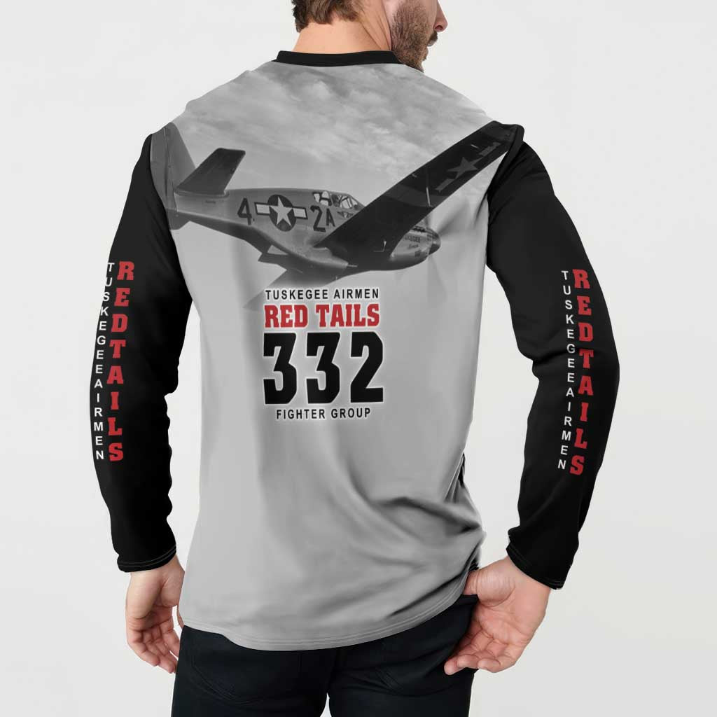 Tuskegee Airmen 332nd Fighter Group Button Sweatshirt Vintage-style War - Wonder Print Shop