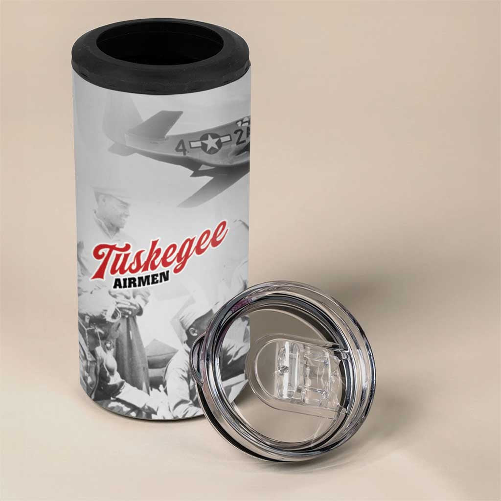 Tuskegee Airmen 332nd Fighter Group 4 in 1 Can Cooler Tumbler Vintage-style War - Wonder Print Shop