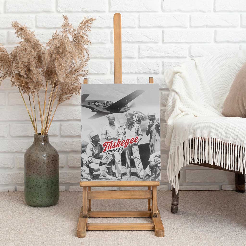 Tuskegee Airmen 332nd Fighter Group Canvas Wall Art Vintage-style War - Wonder Print Shop