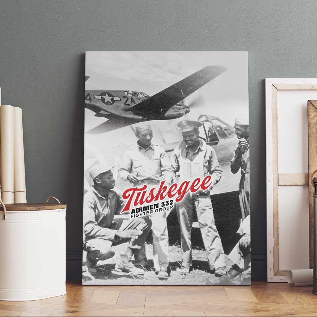 Tuskegee Airmen 332nd Fighter Group Canvas Wall Art Vintage-style War - Wonder Print Shop