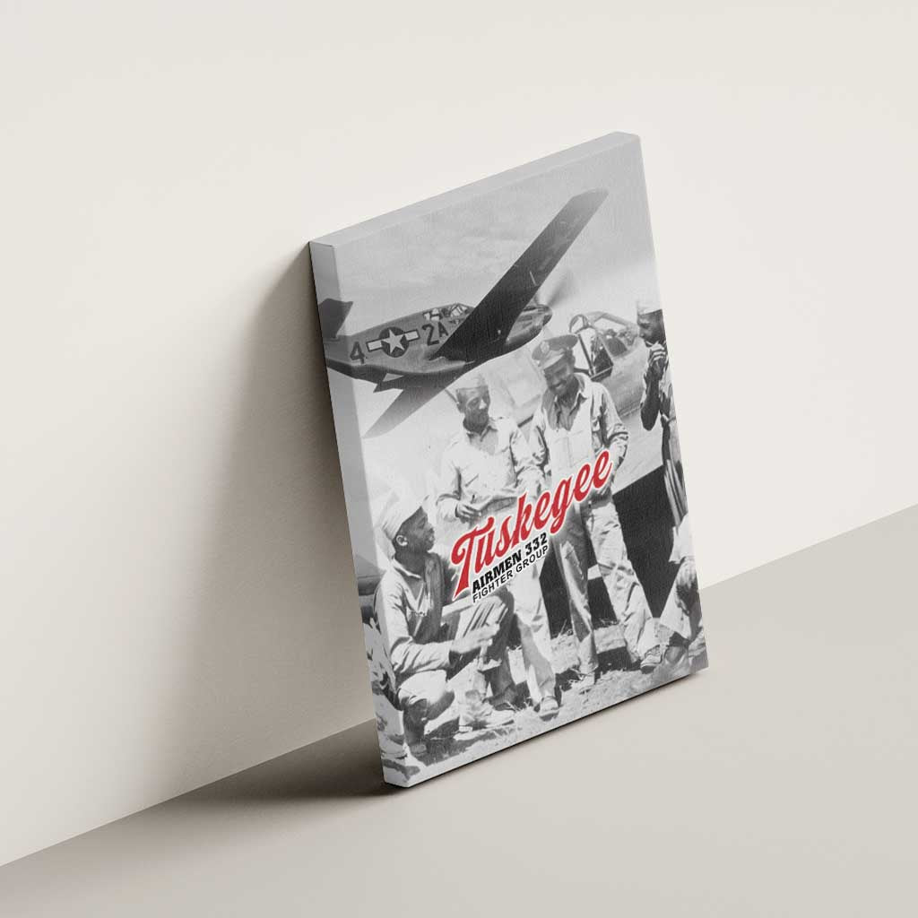 Tuskegee Airmen 332nd Fighter Group Canvas Wall Art Vintage-style War - Wonder Print Shop