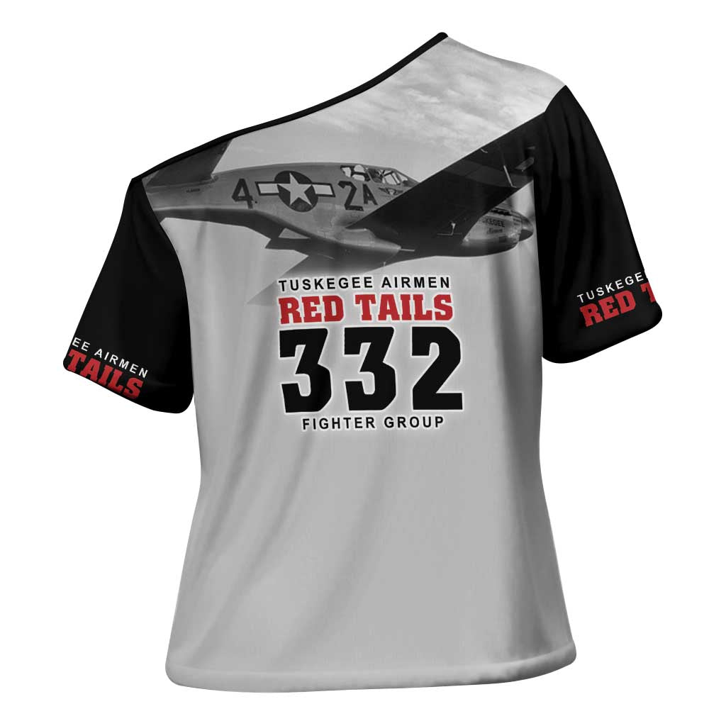 Tuskegee Airmen 332nd Fighter Group Cross Shoulder Shirt Vintage-style War - Wonder Print Shop