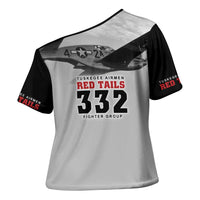 Tuskegee Airmen 332nd Fighter Group Cross Shoulder Shirt Vintage-style War - Wonder Print Shop