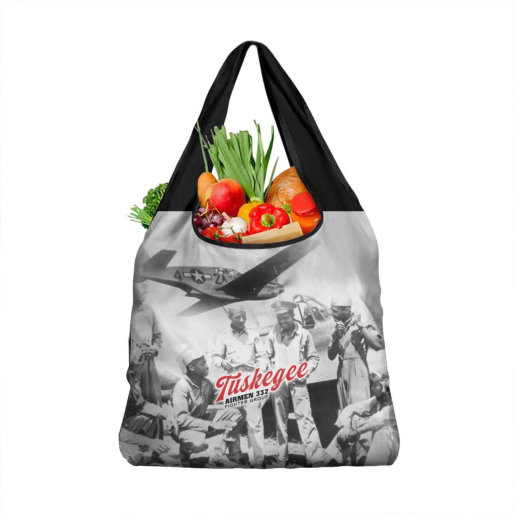 Tuskegee Airmen 332nd Fighter Group Grocery Bag Vintage-style War - Wonder Print Shop