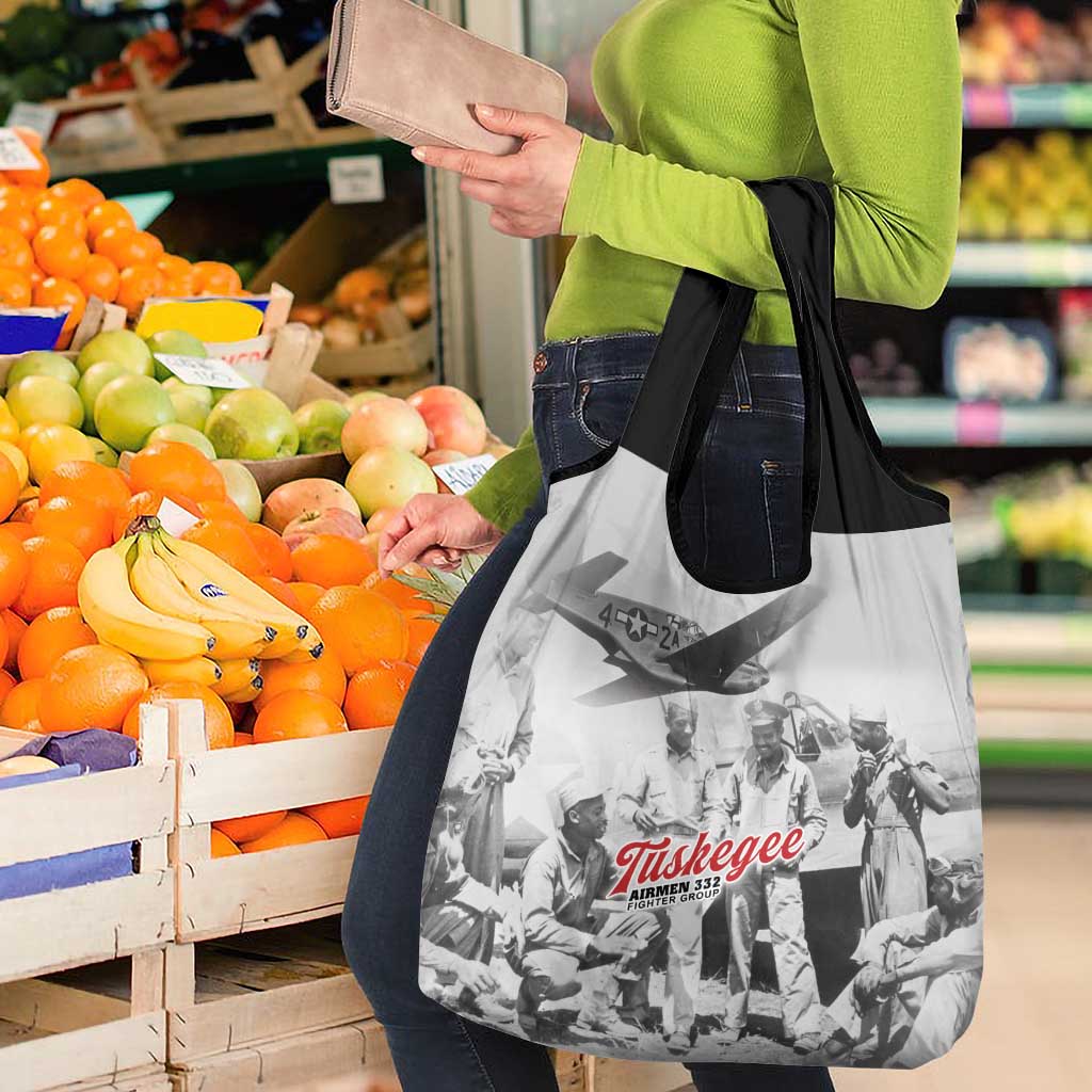 Tuskegee Airmen 332nd Fighter Group Grocery Bag Vintage-style War - Wonder Print Shop
