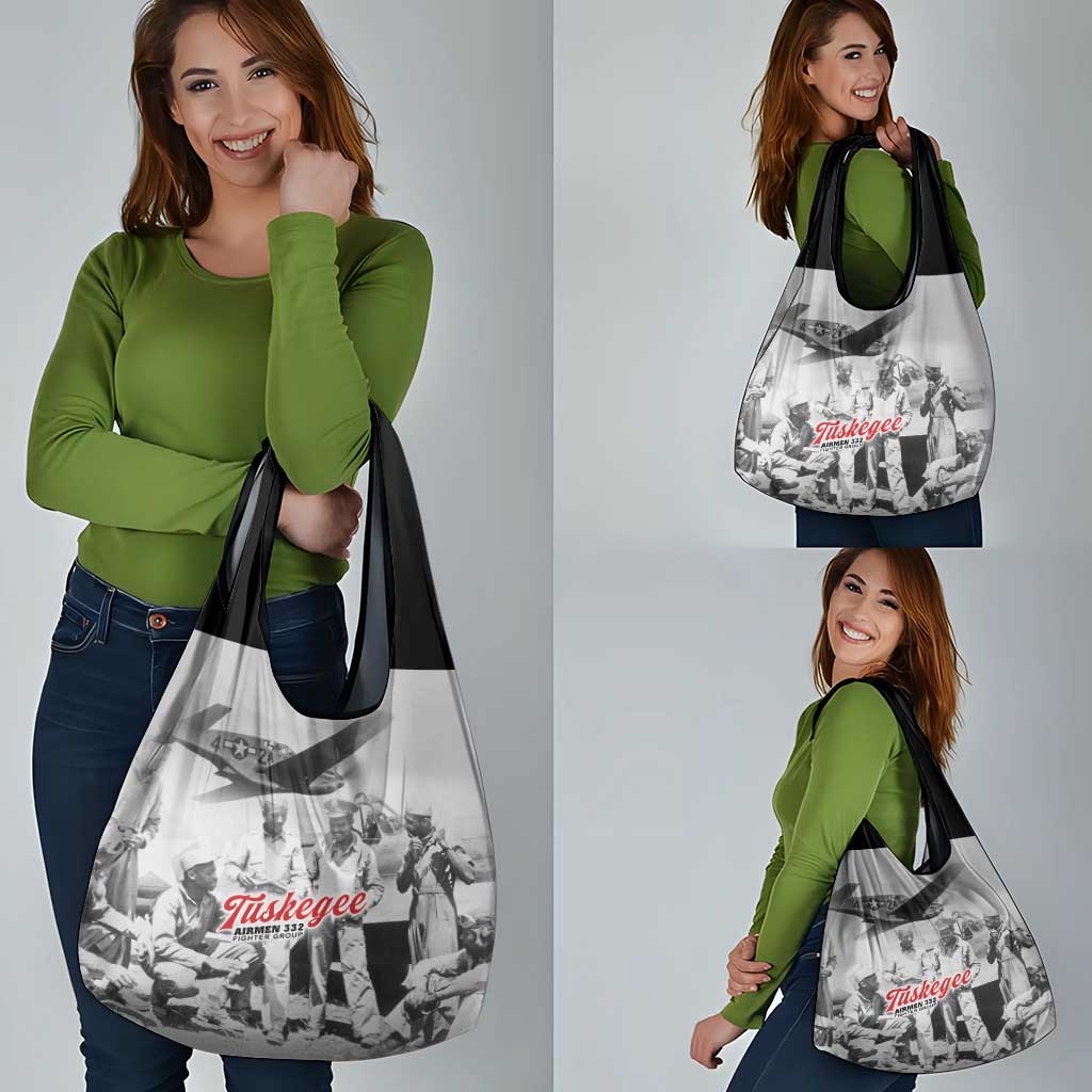 Tuskegee Airmen 332nd Fighter Group Grocery Bag Vintage-style War - Wonder Print Shop